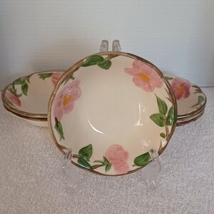 Franciscan Desert Rose Six (6) Cereal Bowls Made in England 1980s